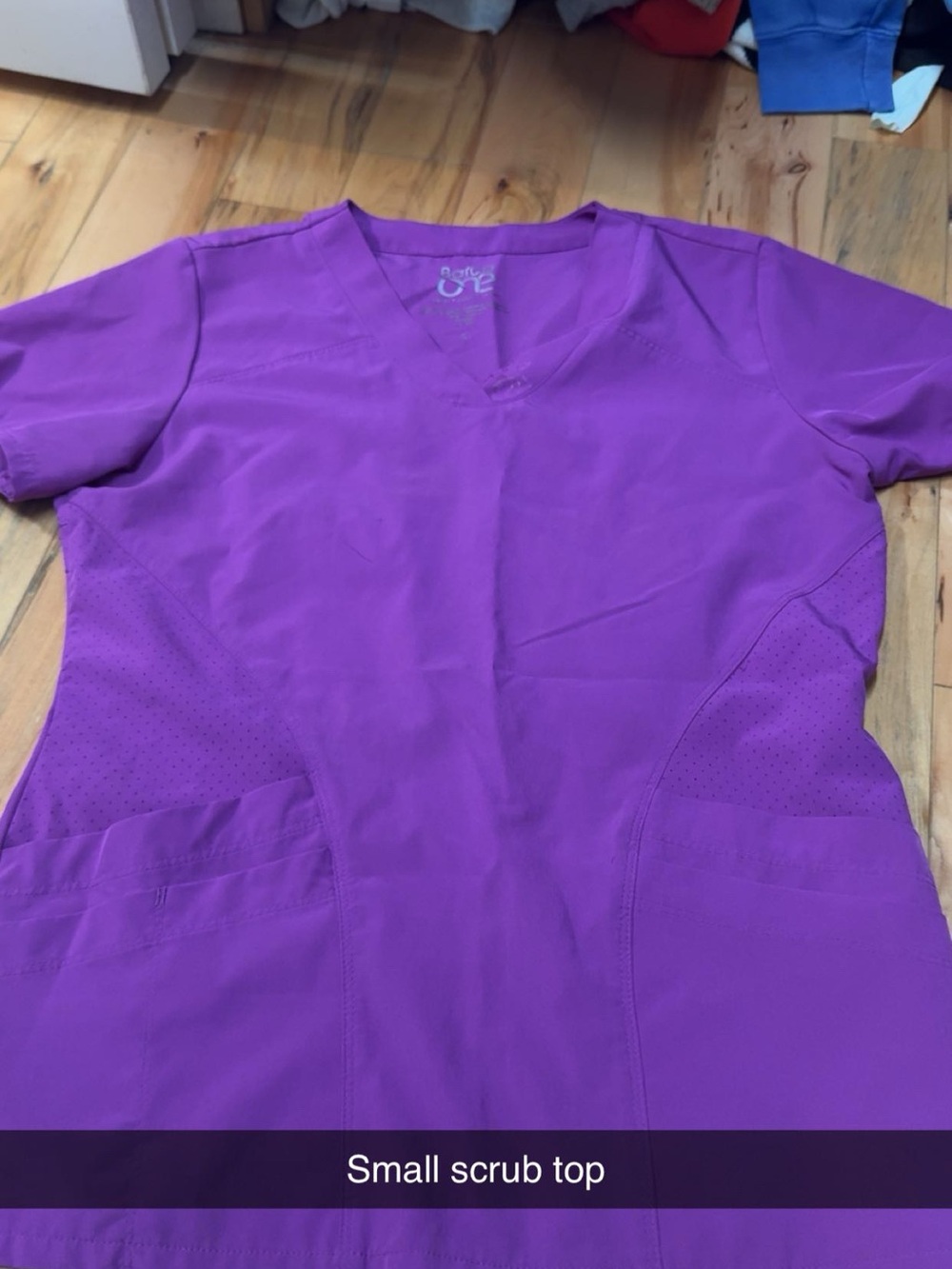 Amazon Women's V-Neck Purple Scrub Top